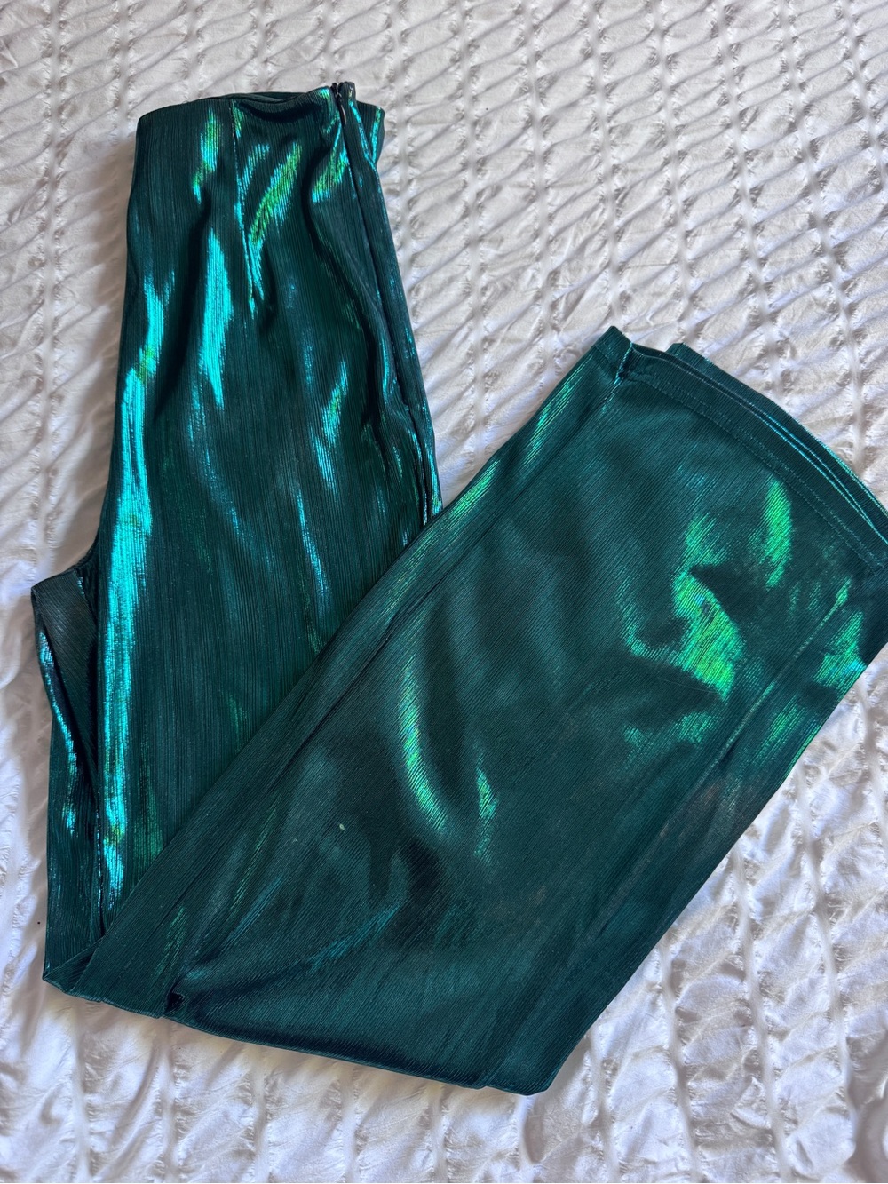 Women’s SHEIN emerald Metallic pants